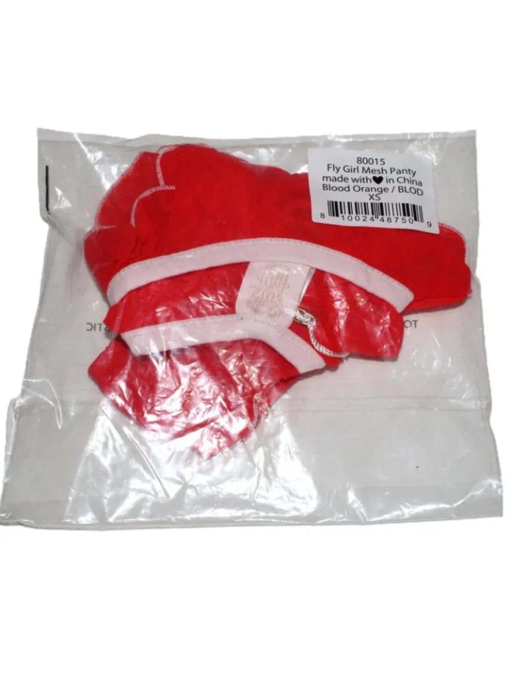 We are HAH Revolve Fly Girl Mesh Panty Blood Orange Red XS 80015